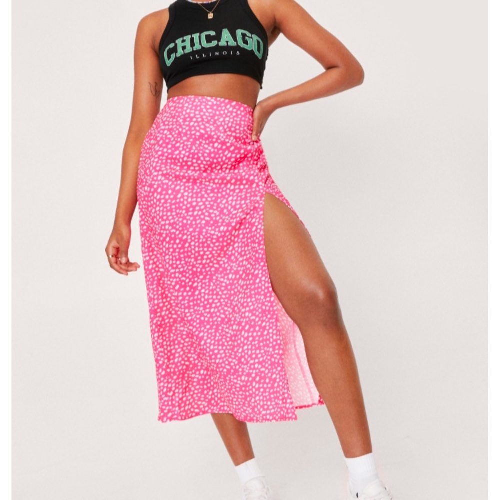 Spotted Midi Skirt